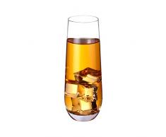 Umi.Essentials Verres à eau Résistant à la Chaleur Tasses à Café Lot de 6 Verre pour Lait Cappuccino Jus Latte Thé Bière Boissons Glacées Tasse en Verre 300ml (10.5oz)