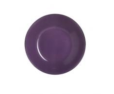 Luminarc L1055 6 Assiettes calottes 20 cm-Arty Parme, Verre trempé, Aubergine
