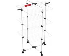 Vileda – Séchoir à linge Mixer 3 – Séchoir tour modulable à 3 étages – Intégrable dans la douche/la baignoire – Avec une capacité de séchage de 30 m