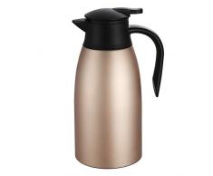 Pichet Isotherme 2L Carafe Isotherme en Acier Inoxydable Double Paroi Carafes Thermique pour Café et thé
