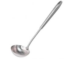 Newness Louche à soupe, 34.8 cm Louche Cuillère à Soupe, [Antirouille, Résistance à la Chaleur] Louche avec Poignée Ronde Ergonomique Vide, Cuillère de Cuisson pour la Cuisine