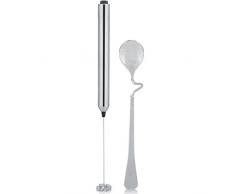 Mousseur à lait électrique accaio inoxydable robuste mousse du Latte Mini Blender Mélangeur Malaxeur pour créer mousse dans le café cappuccino ou pour dissoudre tout poudre dans les liquides