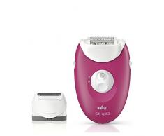 Braun Silk-Épil 3 3-410 Épilateur Électrique/3 Accessoires Rose Framboise