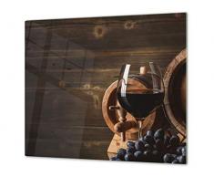 Planche de cuisine en VERRE trempé - Planche à découper en verre - Couvre-plaques de cuisson - UNE PIÈCE (60x52 cm) ou DEUX PIÈCES (30x52 cm chacune);D04 Série Boissons: Vin 9