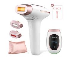 Épilateur à Lumière Pulsée, YOHOOLYO Épilateur IPL Épilation Semi-définitive avec 2 Embouts Uniques pour Visage, Aisselles et Zones Sensibles avec 500 000 Flashs