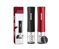 KILLM Ouvreur De Vin Électrique, One Touch Décapsuleur Rechargeable, Tire-Bouchon Automatique Décapsuleur,Rouge