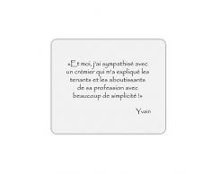 Tapis de Souris Rectangle Yvain sympathisé avec Un crémier Citation Kaamelott