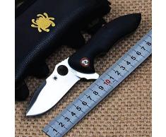 C187 outdoor Couteau de Chasse Couteau pliant Couteau de Poche outils couteau pliable Noir couteau de Camping Mixte Adulte