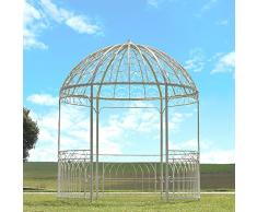 Grande Tonnelle Gloriette de Jardin Fer Blanche ø250 cm