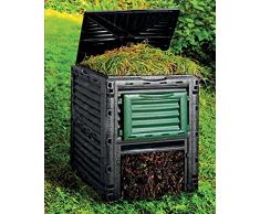 Dehner Composteur Thermique 300 L, env. 80 x 65 x 65 cm, Plastique, Noir/Vert