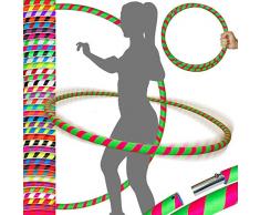 Ultra-Grip Pro Hula Hoop (100 cm/39 ) UV lesté de voyage Cerceau/Hula Hoop dexercice pour, danse et fitness. (Marteau) pas dentretien nécessaire – expédiée le jour même. UV Green/UV Pink Aprox: 100cm / 39