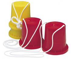 EDUPLAY 130–035 Paire échasses Pot pour Enfant, Multicolore (Couleur aléatoire, 1 Paire)