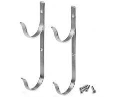 Ensemble de Suspension en Aluminium pour Piscine, Crochets Idéaux pour Bâtons Télescopiques écumoires les Râteaux Feuilles Les Brosses Tuyau à Vide Outils de Jardin et Accessoires Piscine 2PCS