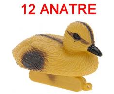 12 canards flottants 12 x 6 x 7 cm Motif étang jardin