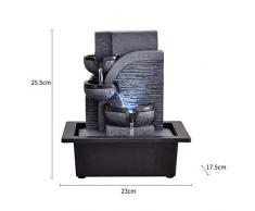 Fontaines dintérieur Résine fontaine décorative fontaine intérieure Creative Desktop Décoration Statue Montagne Pierre Feng Shui Fontaine Décoration de la maison (Color : B)