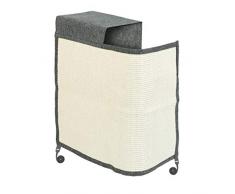 Navaris Tapis griffoir Chat - Protection côté Droit canapé Meuble Sol Mur - Tapis en sisal et Lin 60 x 50 cm adapté pour Chaton Chien