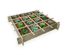 Carré potager 120x120 avec bâche de protection