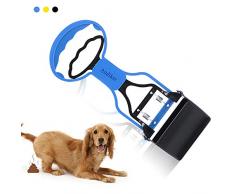 Andiker Pelle ramasse-crottes pour Animaux de Compagnie, ramasse-crottes Portable avec Pince à déjections Canines, Ressort élastique élevé (Noir)