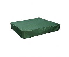 MDZZ Bac à Sable Couverture, Protection Anti-poussière Sandpit Bâche avec Cordon de Serrage, Rectangle Tissu Oxford Abri pour Jardin Piscine extérieure,Vert,120 * 120 * 20cm