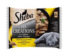 Sheba Les Créations pour chat adulte – Les Effilés – Sélection à la volaille en sauce – Nourriture humide pour chats – Sachets fraîcheur 52 x 85g