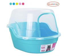 petphabet Maison de Toilette pour Chat Toilette Enveloppée pour Animaux XXL Multiple Couleur Disponible (Turquoise)