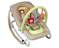 Looping- Transat Balancelle Bébé Harnais 5 points - Barre de Jeux, Dossier Inclinable (Kiwi)