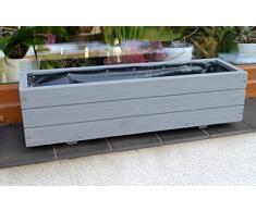 Fkl D6 Jardinière en bois pour jardin, déjà montée - Gris Länge 90 cm gris