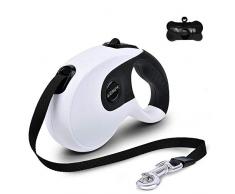 Laisse rétractable de Chien Laisse pour Enrouleur de 5M avec Design Ergonomique et Rétractation Laisse Confortable Laisse de Dressage pour Toutes Les Tailles de Chien Jusqu’à 50kg Laisse Réglable