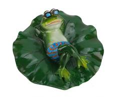Piscine Étang Flottant Animal True to Nature Eau Flottant Ornement Étang Lis Feuille De Lotus Feuille Grenouille Jardin Étang Bassin Étang Décor