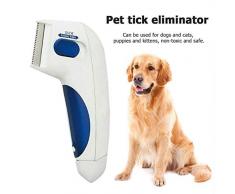 ZZQ Peigne pour Chien Anti-puces Chien électrique Brosse à Puce Anti-puces Peigne Chien Anti-puces Peigne électronique poux pour Chats Chiens Fournitures pour Animaux de Compagnie