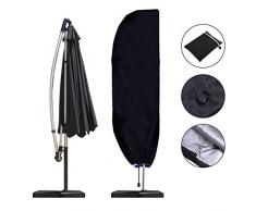 Gutsbox Housse de Protection pour Parasol Couverture pour Parasol Déporté de Jardin Patio Extérieur en 210D Oxford, Imperméable, Anti-Poussière/UV/Intempéries ((280 x 30/81/ 45 cm))
