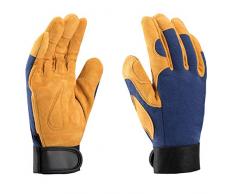 Premium Gants de Travail de, pour la mécanique, Montage, Travail général, Emballage, entrepôt, Jardin, Transport, Les Gants de Moto, Le ménage, Les Loisirs (1 Paire, 10)