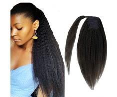 sangle envelopper autour de yaki queue de cheval synthétique Extensions de cheveux 18inch 140g Ponytail extension