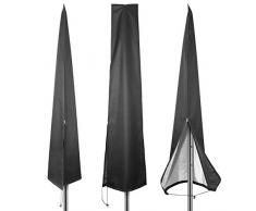 Lzdingli Housse de Parasol, 210D Oxford imperméable Housse de Protection pour Parasol Déporté 190cm x 50cm x 30cm pour Parasol de Jardin à Mât Excentré avec Sac de Rangement, Noir