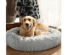 Ailotrd Panier Chien,lit pour Chien,Coussin,pour Petit, Moyen, Grand Et Très Grand Chien Panier,Duveteux Lit pour Chat,Animalerie Paniers Plus (110cm,Gris)