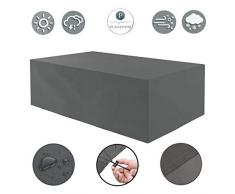 Planesium Housse pour Table de Jardin, Housse de Protection Bâche Imperméable pour Meubles Jardin et Hivernage Mobilier Salon de Jardin 575g/m 90cm x 90cm x 70cm Anthracite