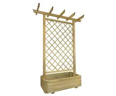 vidaXL Bois Jardinière Pergola Arceau à Rosiers Plante Grimpante Jardin Voute
