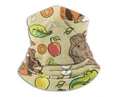 N / A Cache-Col,Bandeaux,Couverture De Visage,Cochons dInde Animaux Aliments Neck Gaiter Warmer Demi Visage Oreille Warmer Bandeau pour La Poussière Sports De Plein Air Noir