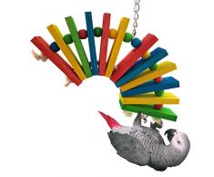 Jeu de bois coloré pour oiseau Perroquet perruche perruche Amazones cacatoès Amazon Cage jouet