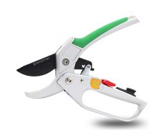 GRÜNTEK Sécateur à Crémaillère Condor 20cm avec Enclume et Cliquet Automatique. Cisaille Haies Jardin Coupe Branches Ø20 mm