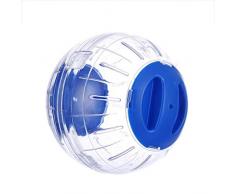 Ogquaton Jouet dexercice de qualité supérieure avec Boule en Plastique en Plastique Grounder Jogging Hamster Pet 12cm Bleu