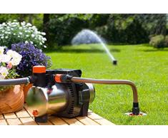 Départ Enterré de Gardena : Système de Départ Pratique des Conduites et Systèmes dArrosage, avec Raccord Fileté Mâle 3/4, Couvercle à Bille Escamotable, Nez de Robinet Inclus (2722-20)