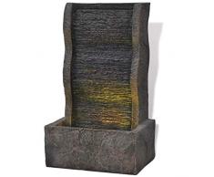 vidaXL Fontaine dIntérieur avec Lumière LED Poly-résine Cascade Décoration