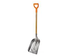 Fiskars Pelle à neige et à grain, Largeur: 31 cm, Tête en aluminium/Manche en bouleau avec poignée en plastique, 1001637