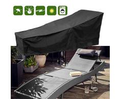 housse chaise longue jardin - Étanche housse pour transat de jardin avec matériau 210D durable, bache salon de jardin Housse de bain de soleil – (taille 208 cm L x 76 cm W x 78 cm H)