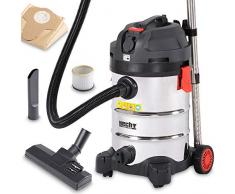 Hecht jardin Aspirateur industriel multifonctions eau et poussière avec réservoir 30L puissant avec prise d’appareil. Pour Chantier, jardin, travaux Nouvelle collection 2020