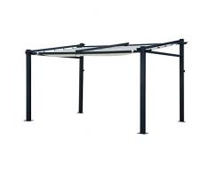 Happy Garden Pergola Murale 3 × 4m FRÉJUS Beige - Structure Aluminium