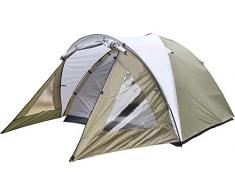 MECOREX® Tente dôme pour 3 à 4 personnes 3 saisons, tente de camping familiale imperméable double couche avec entrée 210 x 210 x 135 cm (vert)