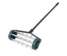 COSTWAY Scarificateur Manuel Rouleau d'Aérateur avec Confortable Longue Poignée pour Pelouse Gazon Jardin 44 x 15 x 126 CM Vert