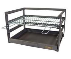 IMEX EL ZORRO 71472.0 tiroir Barbecue avec Grille zinguée, Noir, 57 x 41 x 35 cm